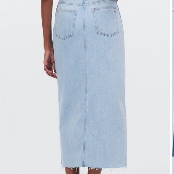 Madewell the Rilee Denim Midi Skirt in Fitzgerald Wash - Picture 2 of 6